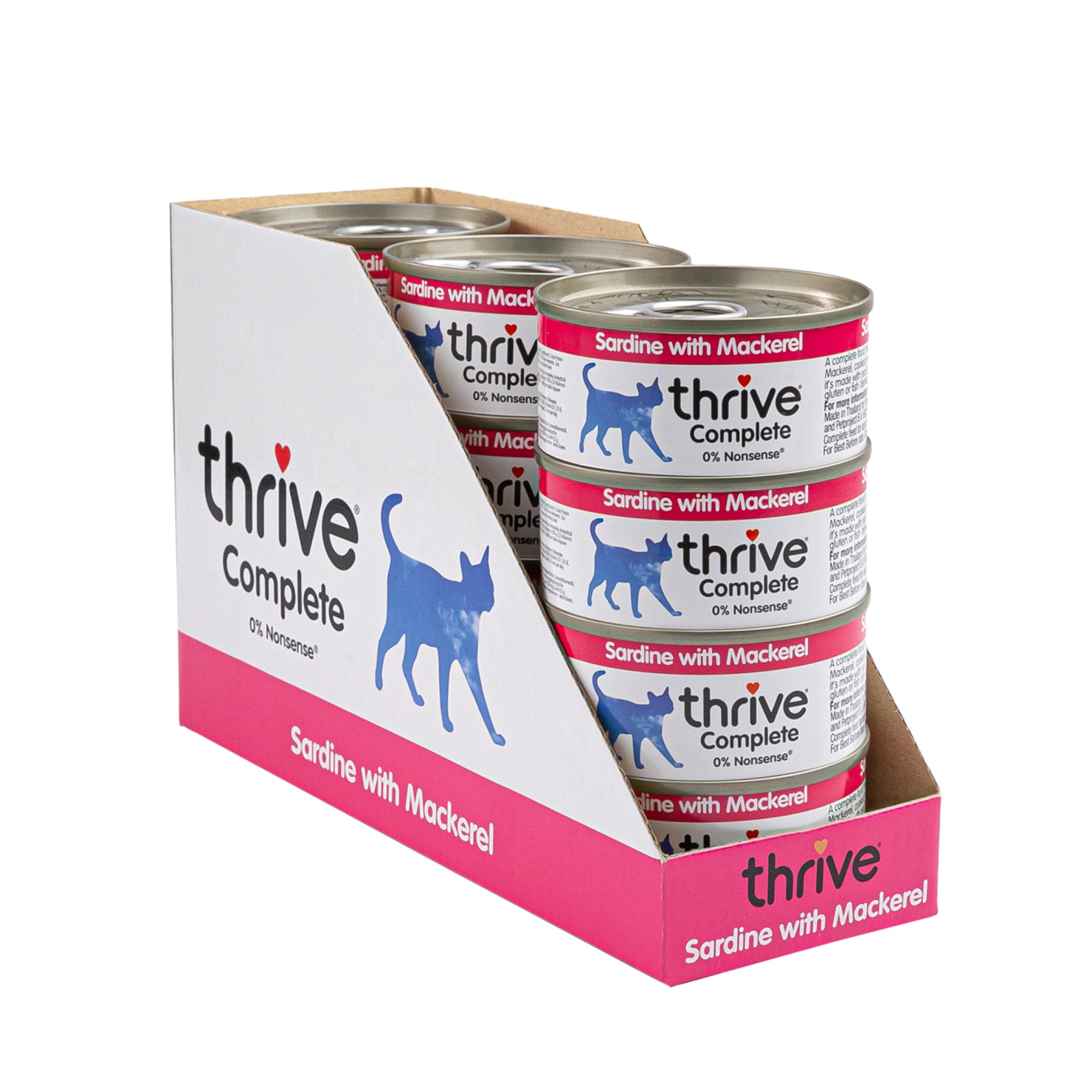 Thrive Katzennassfutter Sardine mit Makrele 75 gr. - Pro 12 Stück