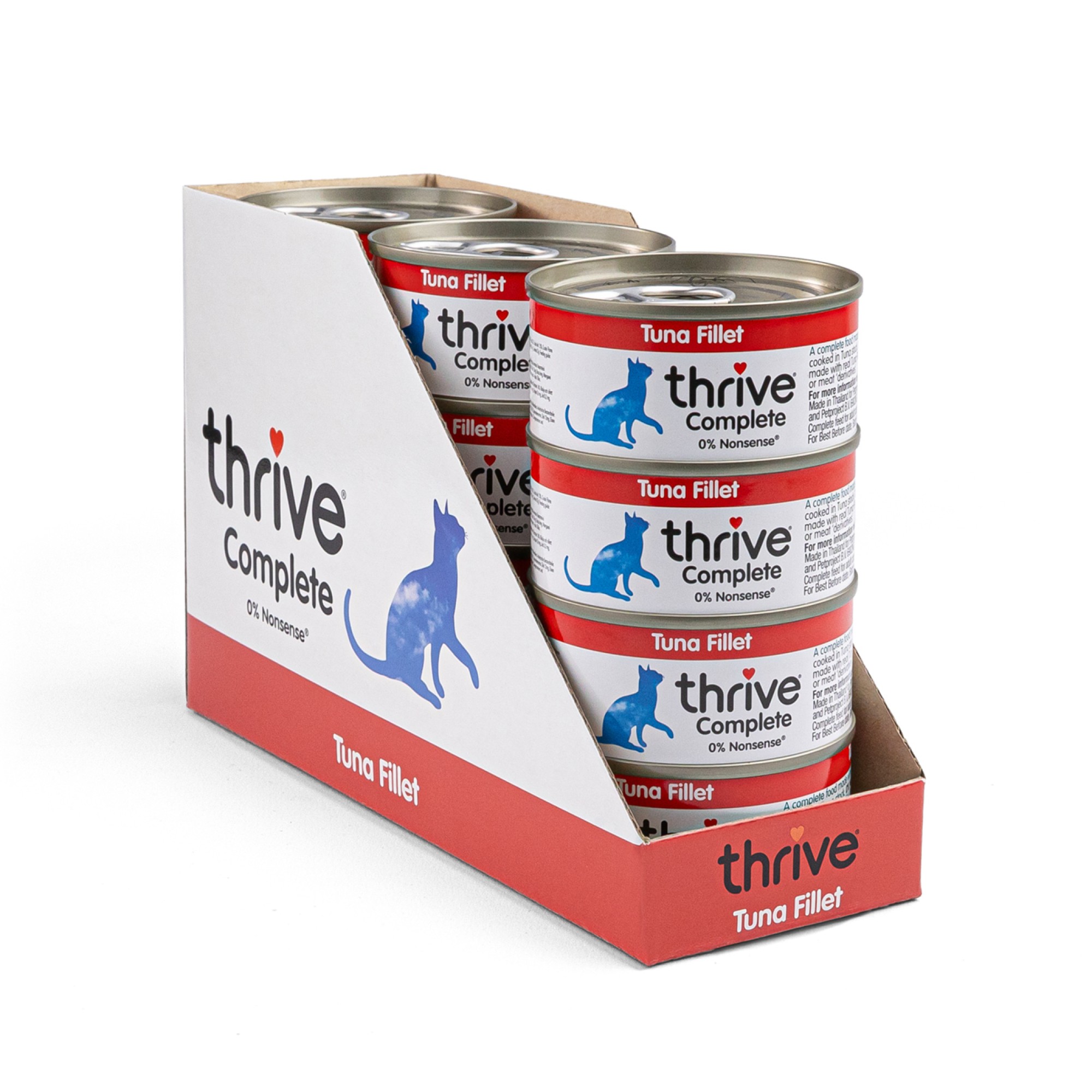 Thrive Katzennassfutter Thunfischfilet 75 gr. - Pro 12 Stück