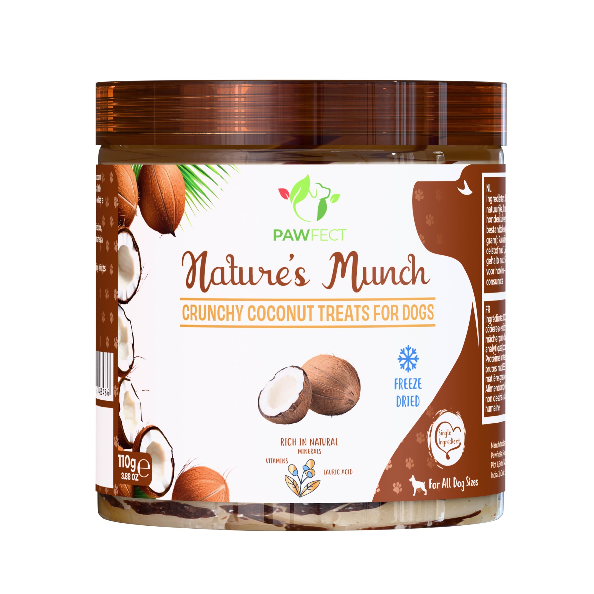 Pawfect Friandises pour chiens Noix de coco 110 gr.