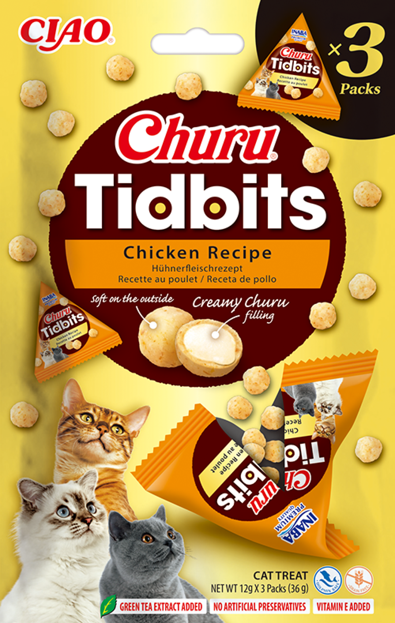 INABA Churu Tidbits pour chats Poulet