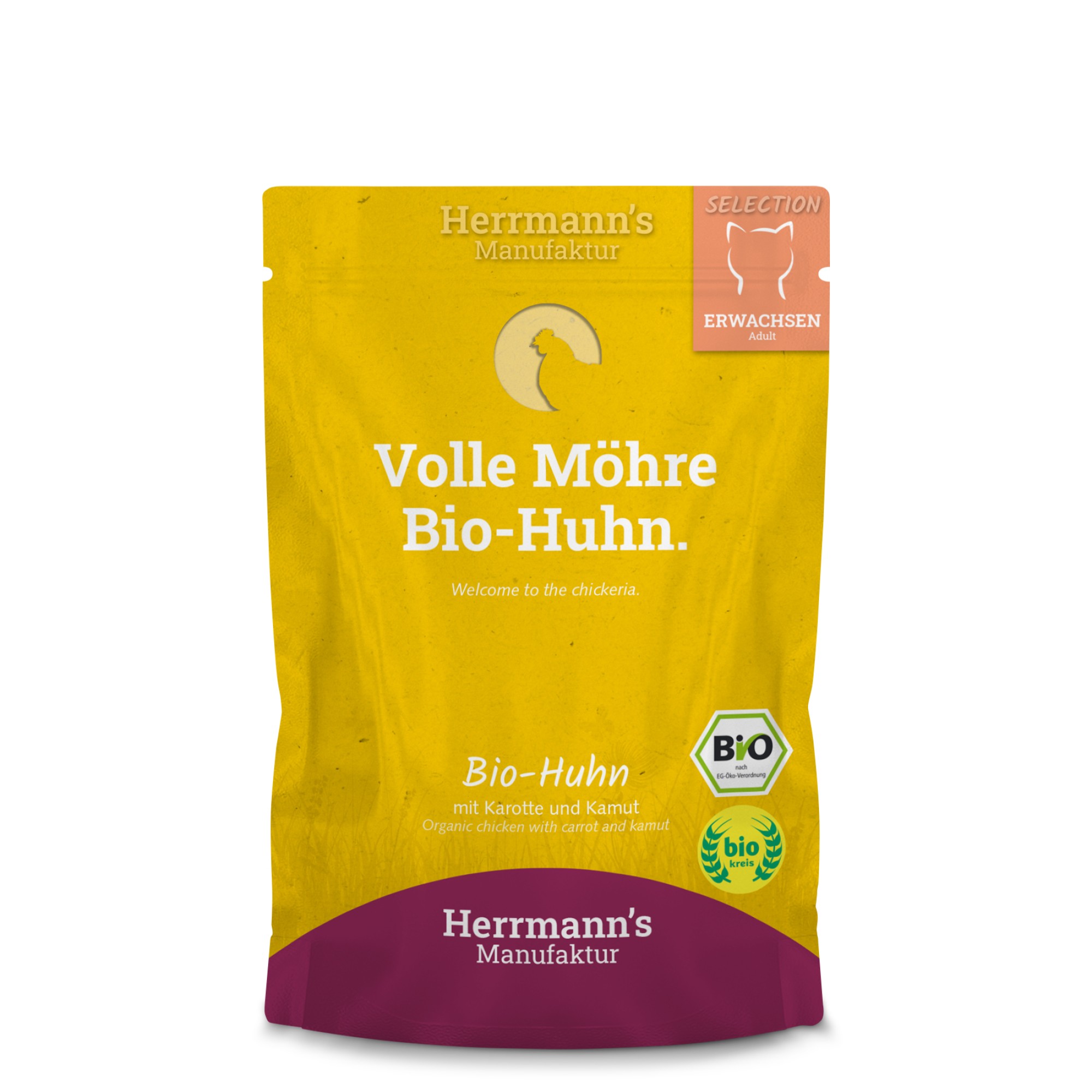 Herrmann's BIO Katze Huhn mit Karotte 100 g - Pro 12 Stück