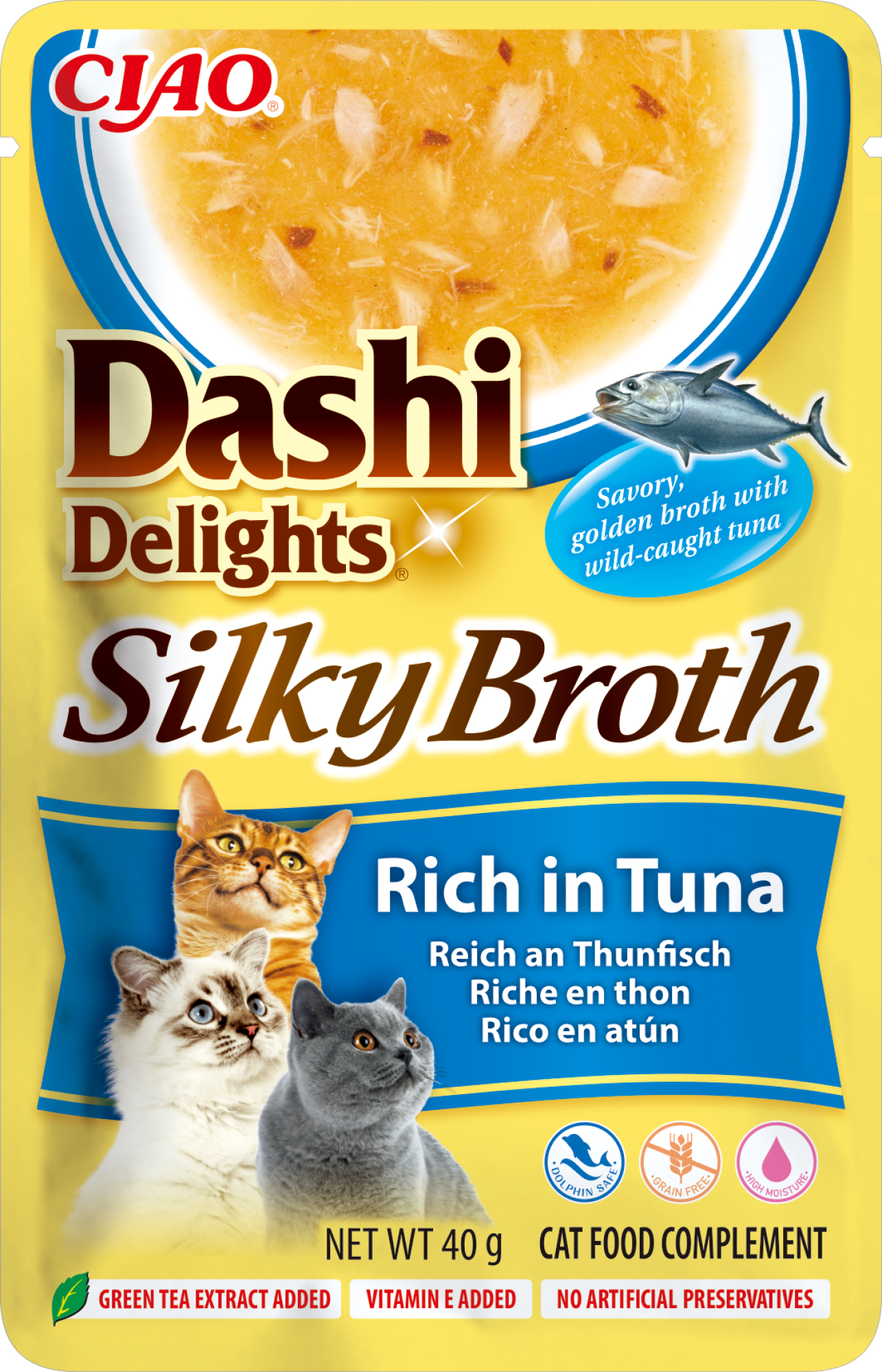 Dashi Delights Silky Broth pour chats Thon