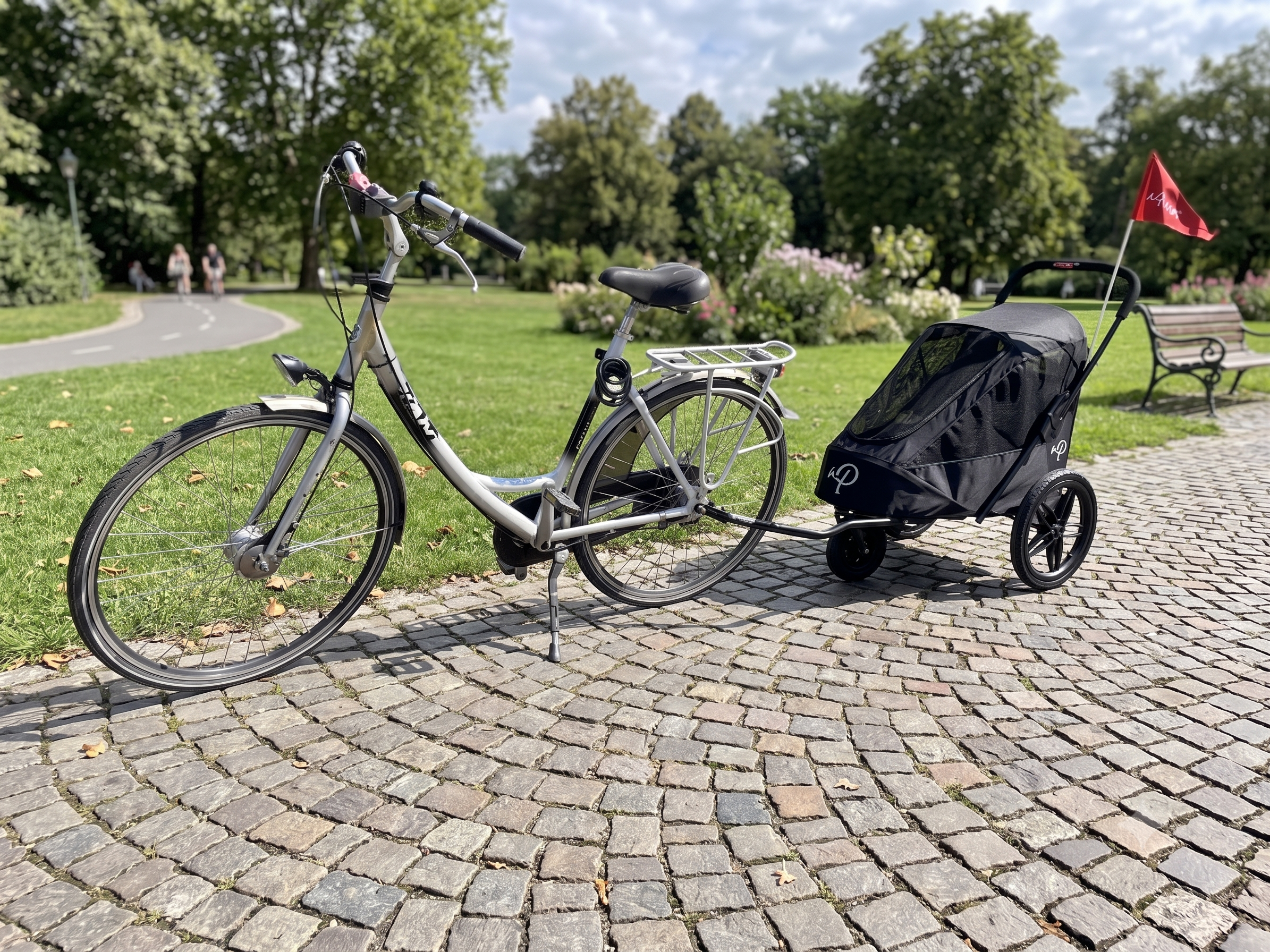 Petigue honden fietskar en stroller 2 in 1