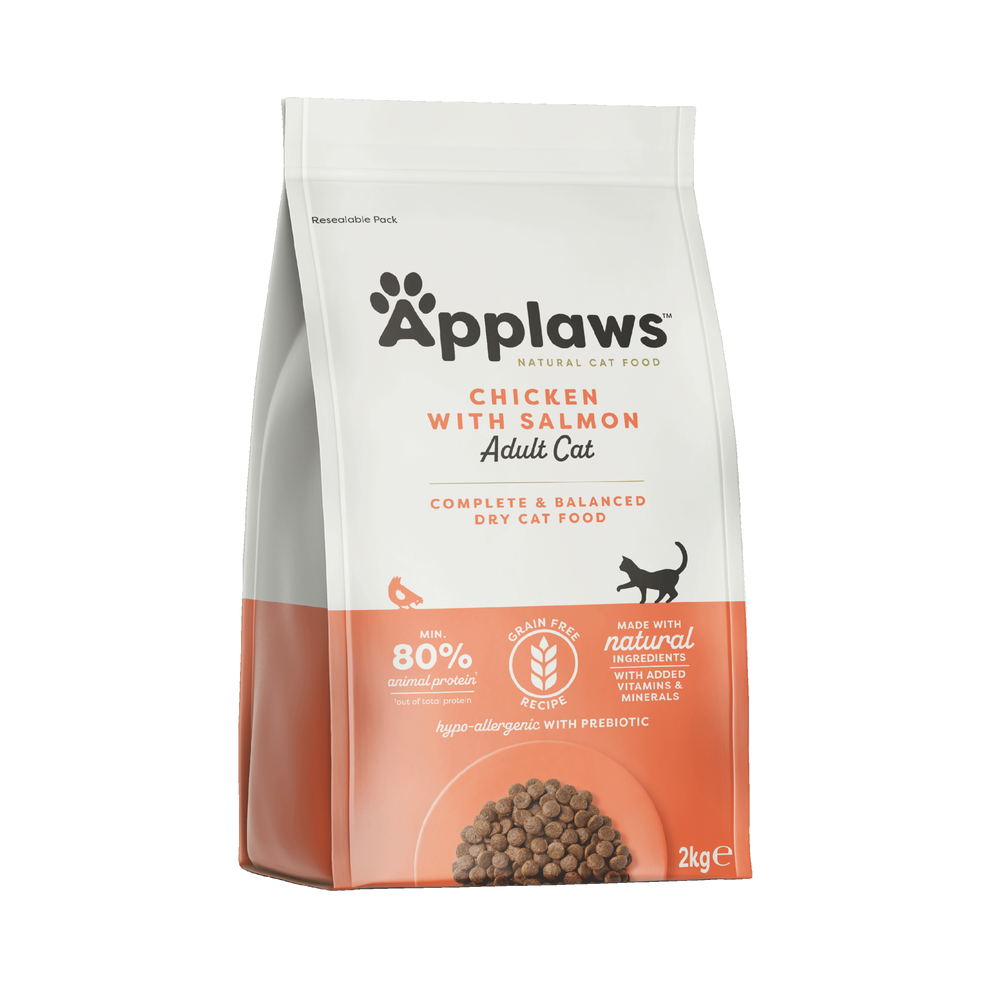 Applaws Adult Kip en zalm kattenvoeding 2 kg