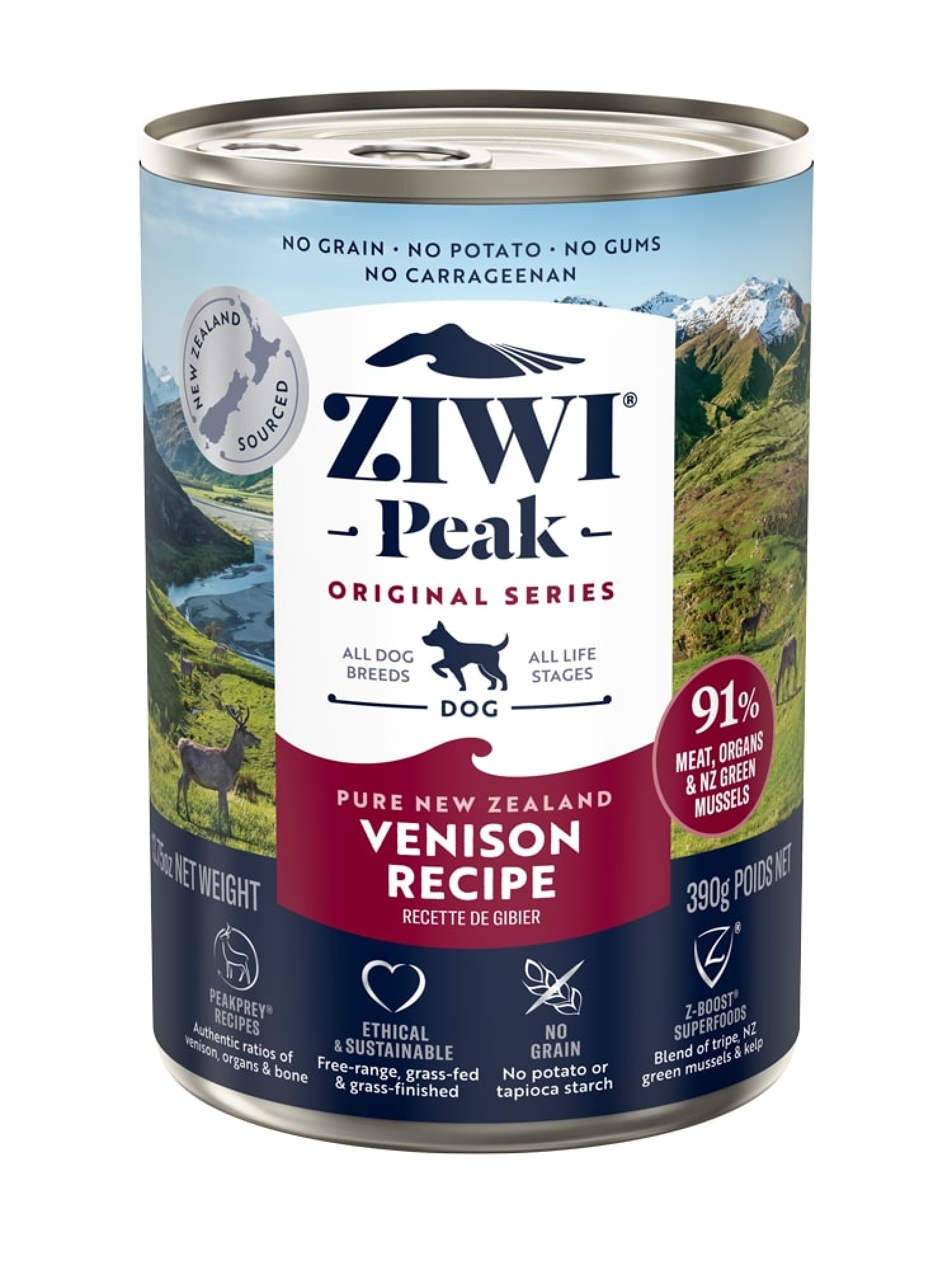 Ziwi Peak nassfutter für hunde Wild 390 gr.
