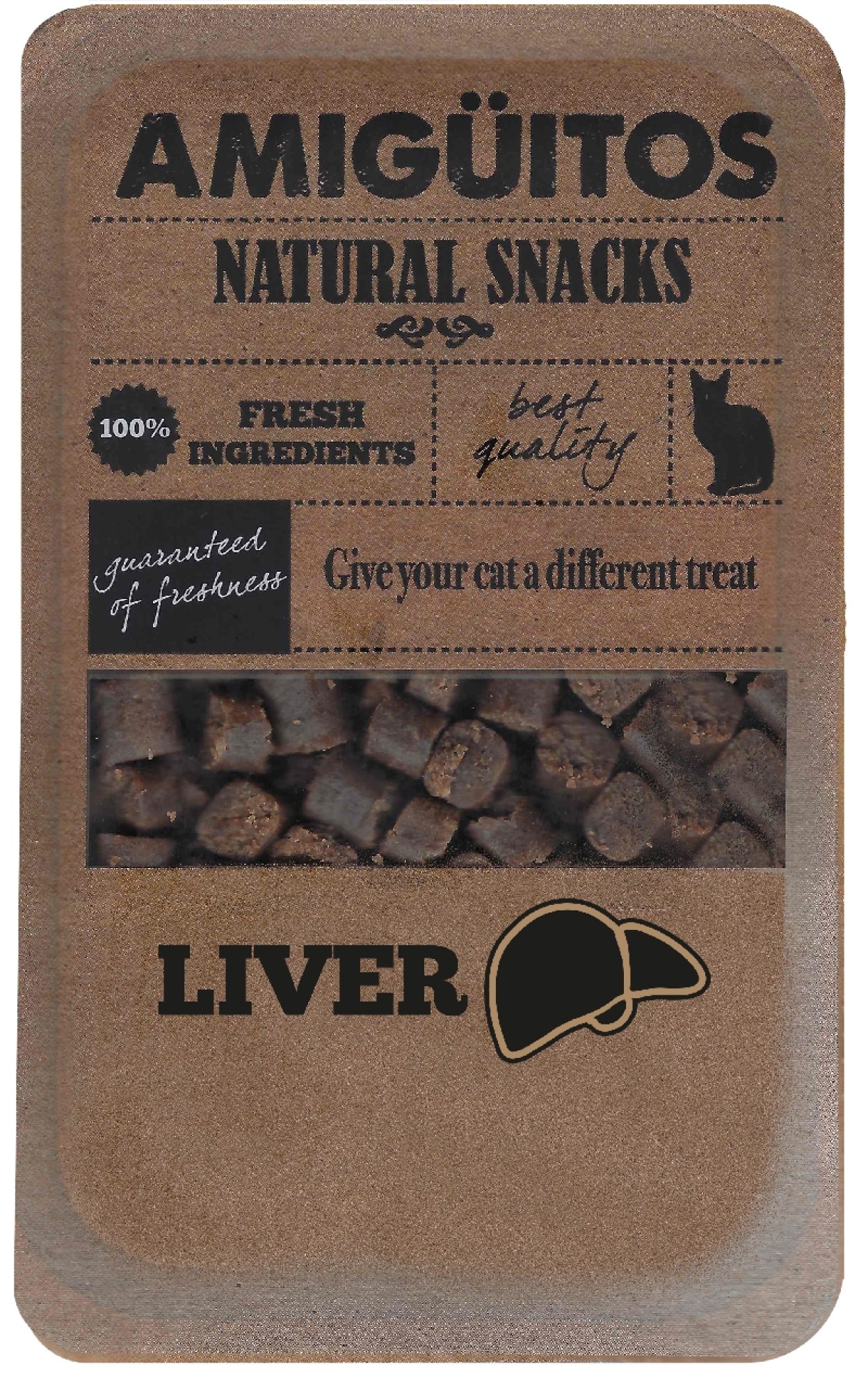 Amigüitos Friandises pour chats Foie 100 gr.
