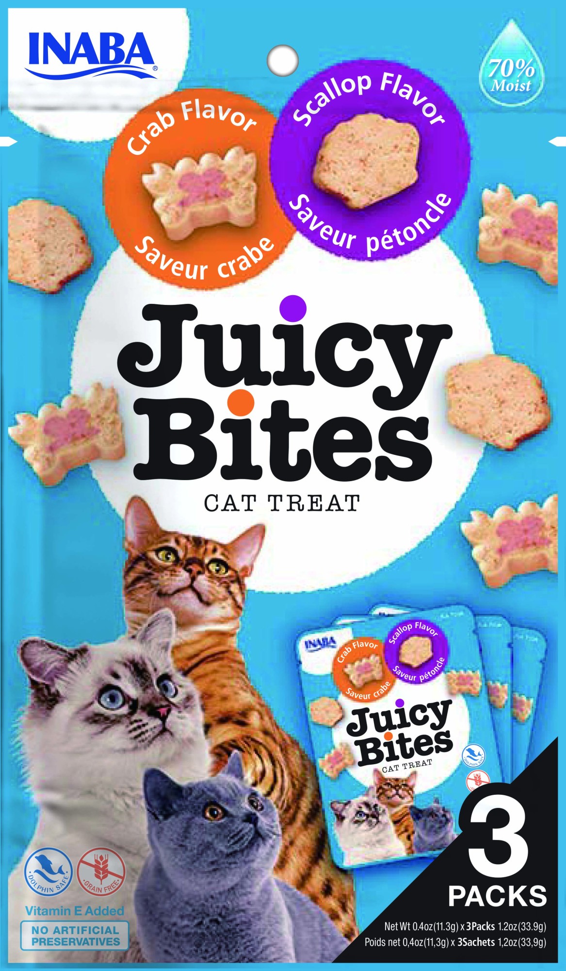 CIAO Juicy Bites Coquilles Saint-Jacques et Crabe