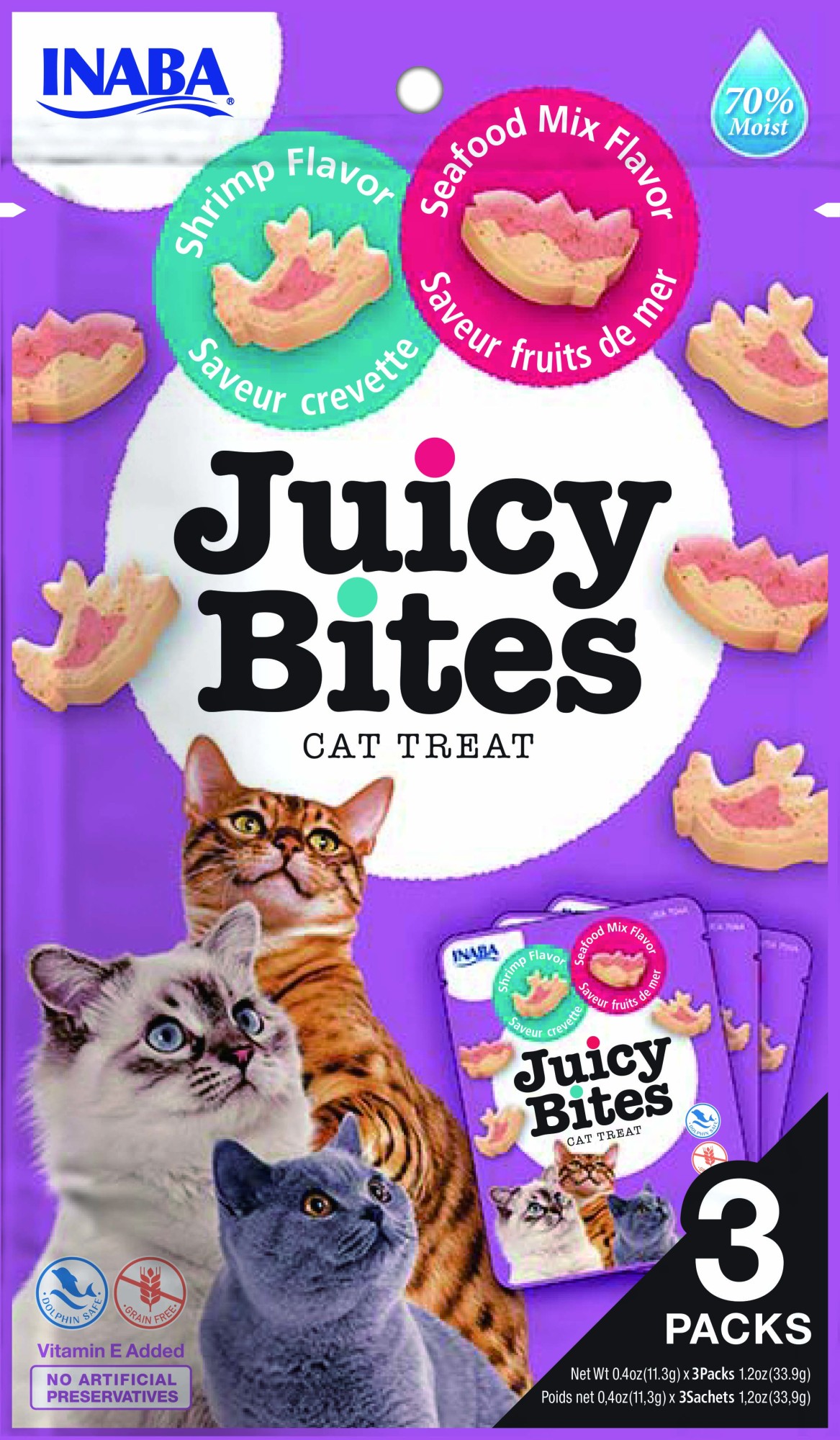 CIAO Juicy Bites Crevettes et Fruits de mer flavor