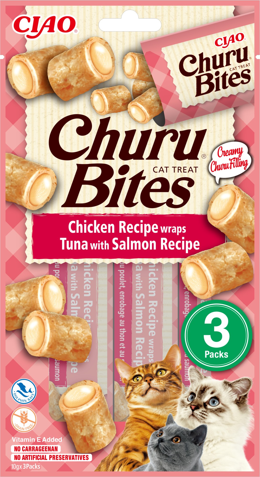 CIAO Churu Bites pour chats Poulet au Thon et Saumon