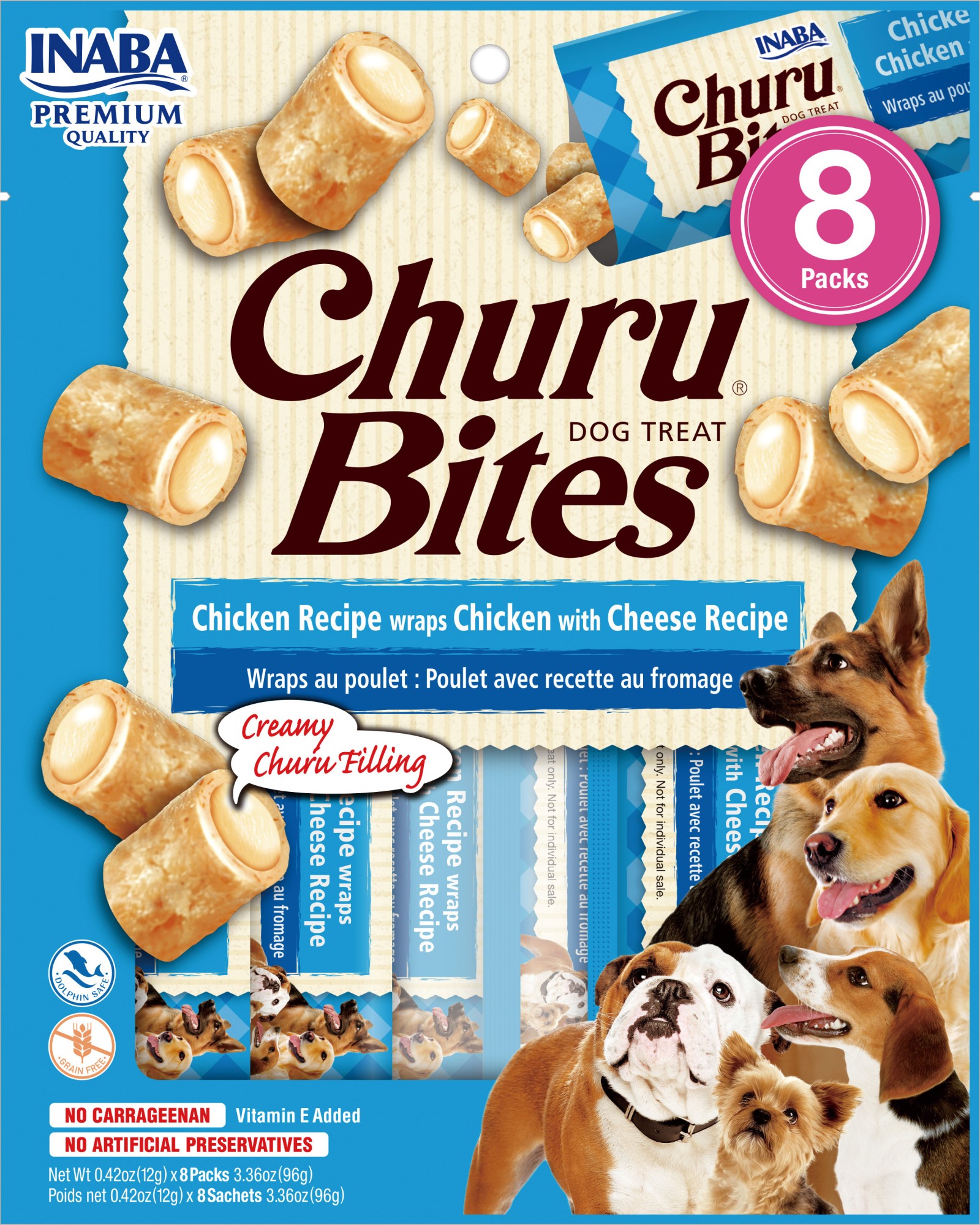 INABA Churu Bites Hundesnacks Huhn mit Käse