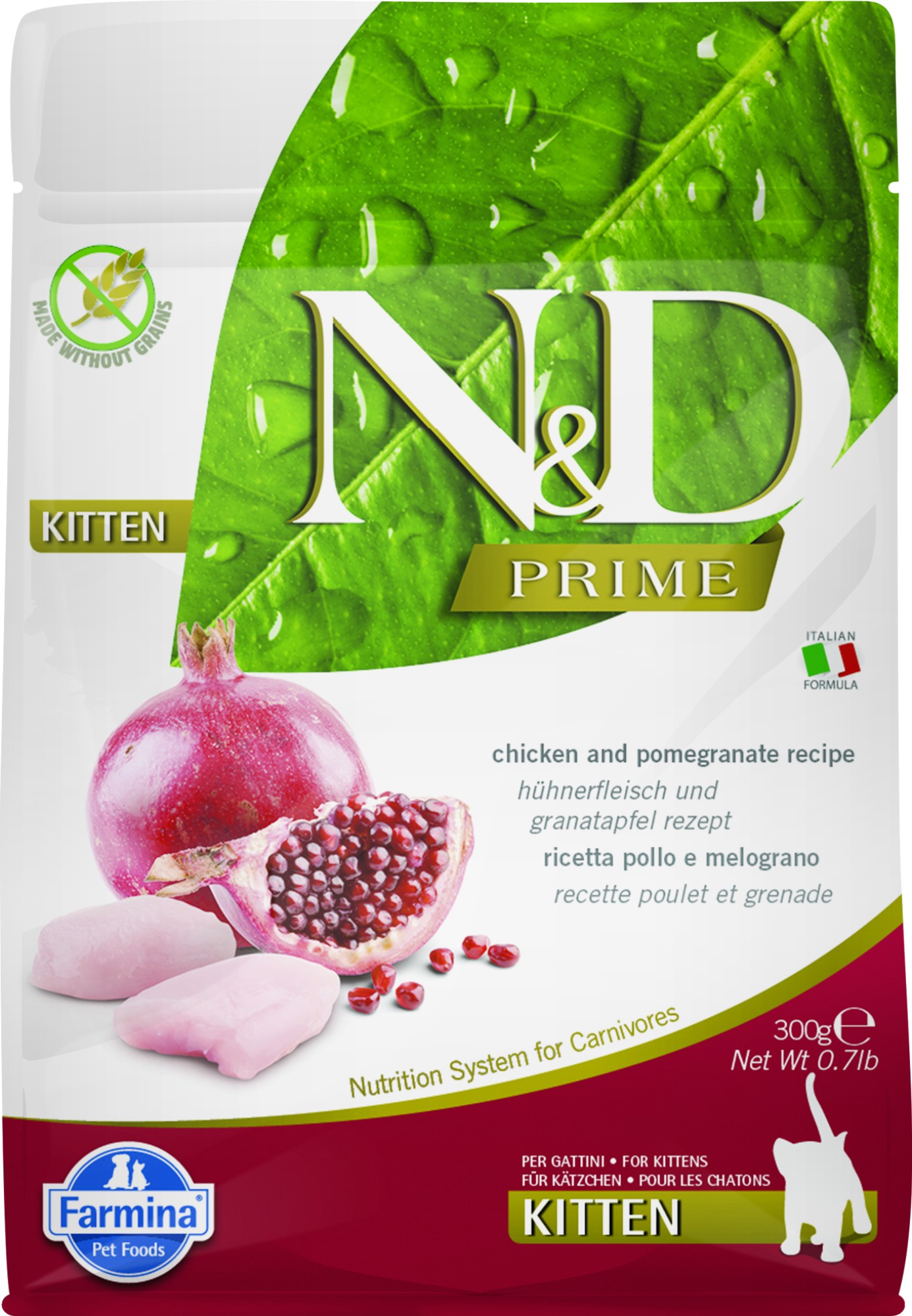 N&D Prime nourriture pour chatons Poulet 300 gr.