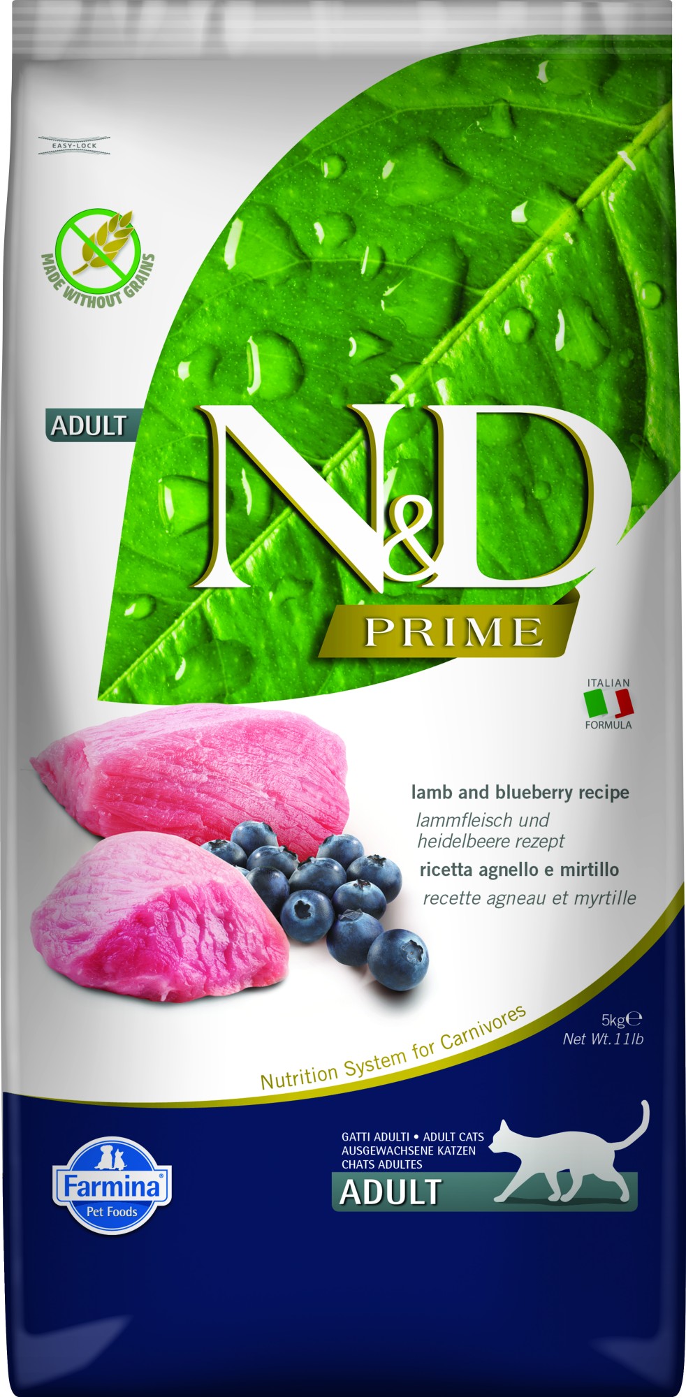 N&D Prime kattenvoeding Lam 5 kg