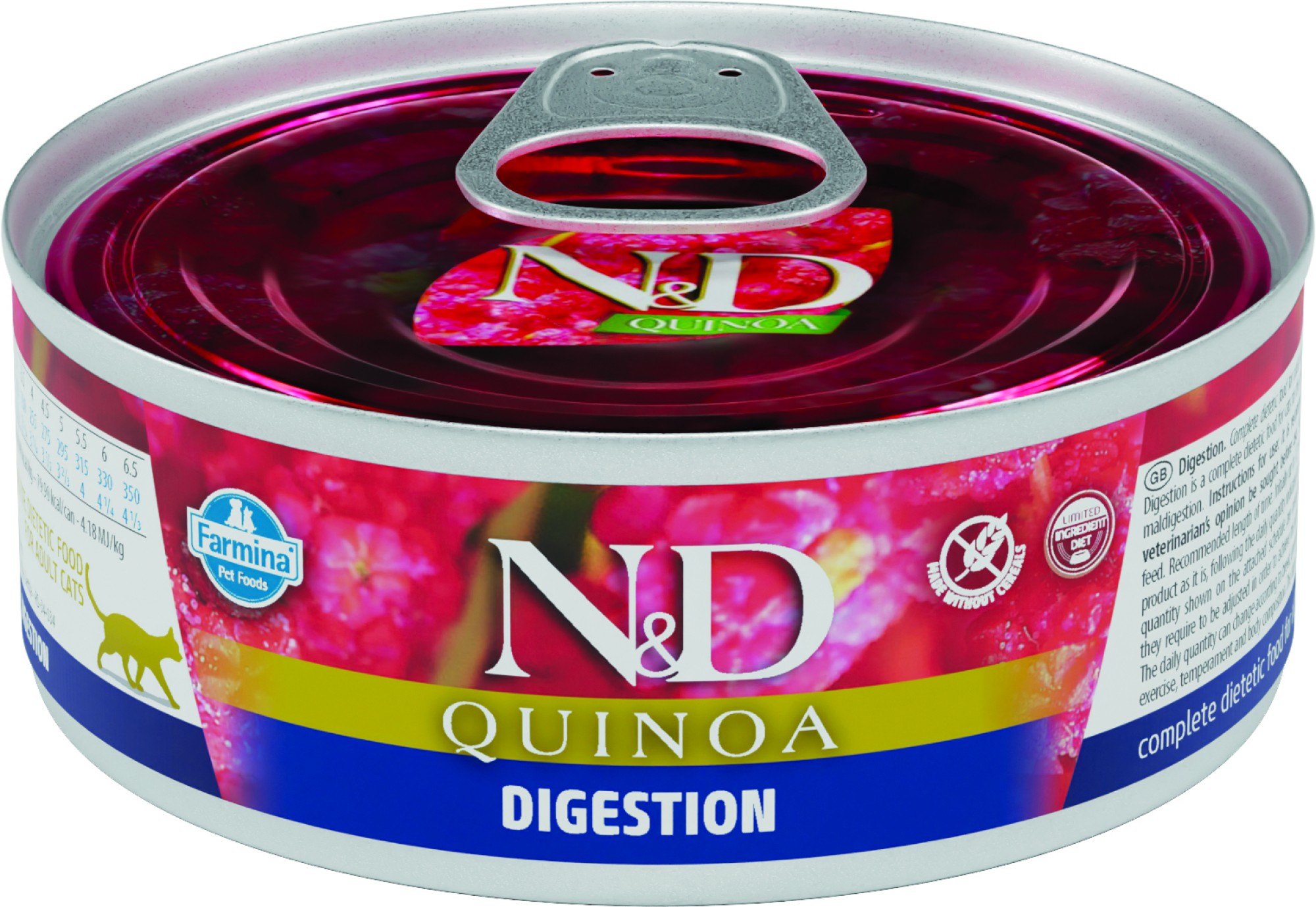N&D Quinoa Digestion nourriture humide pour chats Agneau 80 gr. - par 24 pièces