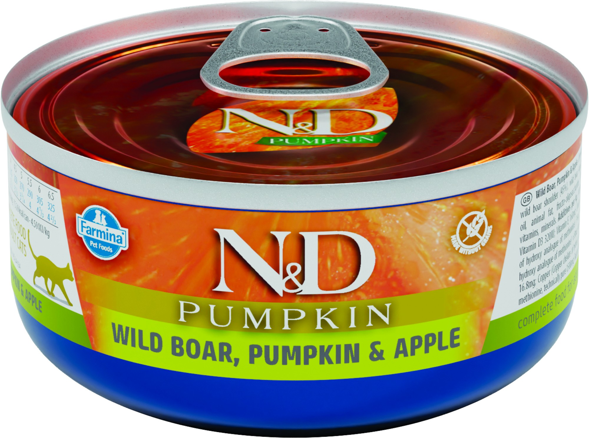 N&D Pumpkin nourriture humide pour chats Sanglier 70 gr. - par 24 pièces