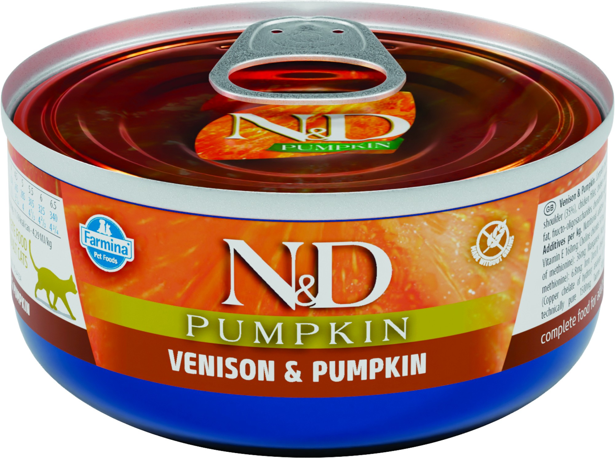 N&D Pumpkin nourriture humide pour chats Cerf 70 gr. - par 24 pièces