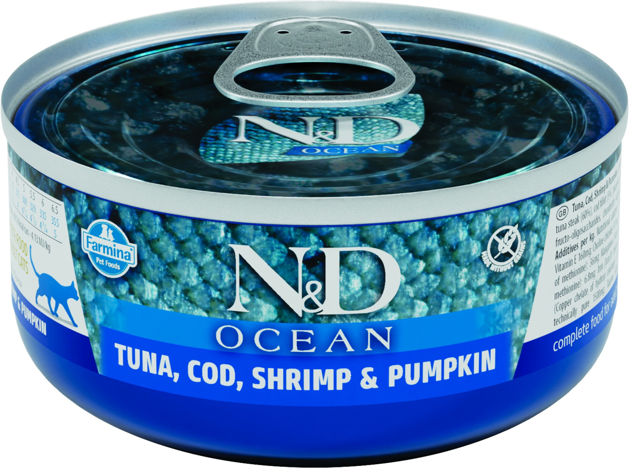 N&D Ocean nourriture humide pour chats Thon et morue 70 gr. - par 24 pièces