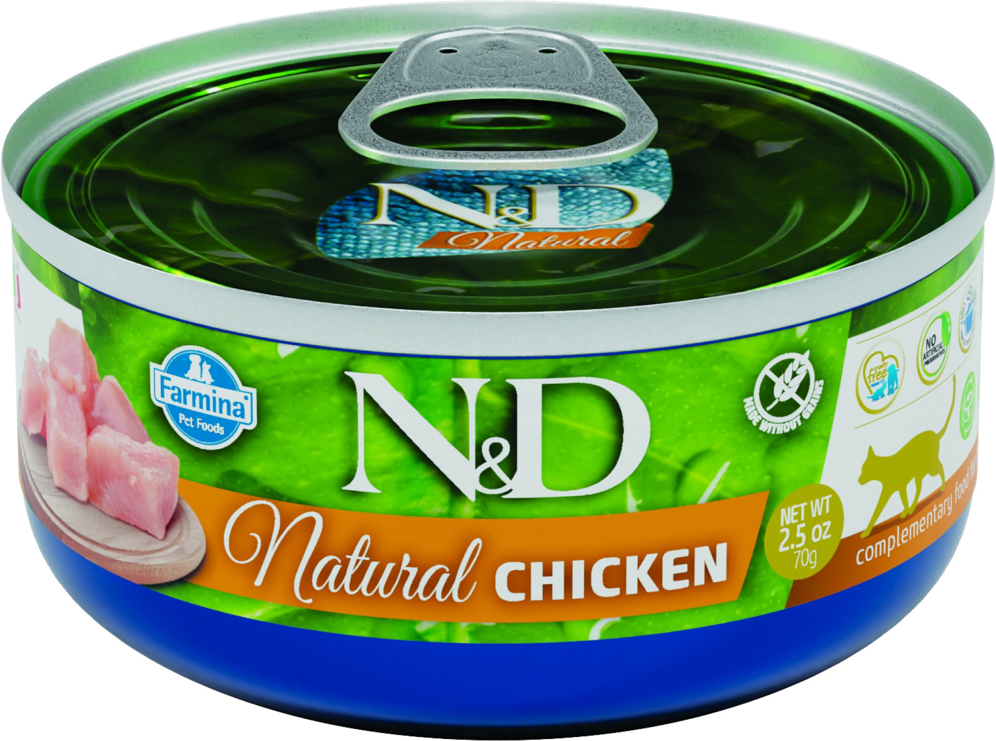 N&D Natural nourriture humide pour chats Poulet 70 gr. - par 24 pièces