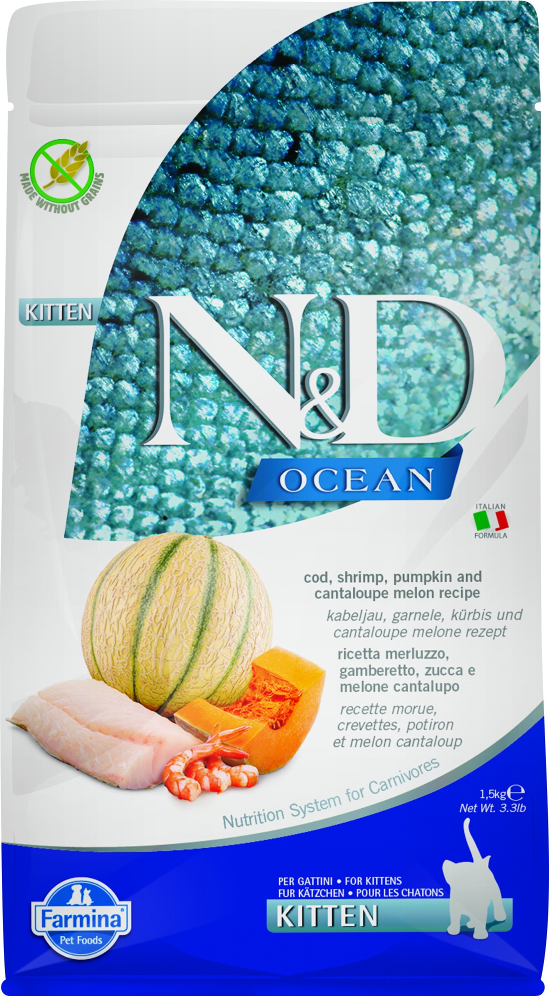 N&D Ocean nourriture pour chatons Morue 1,5 kg