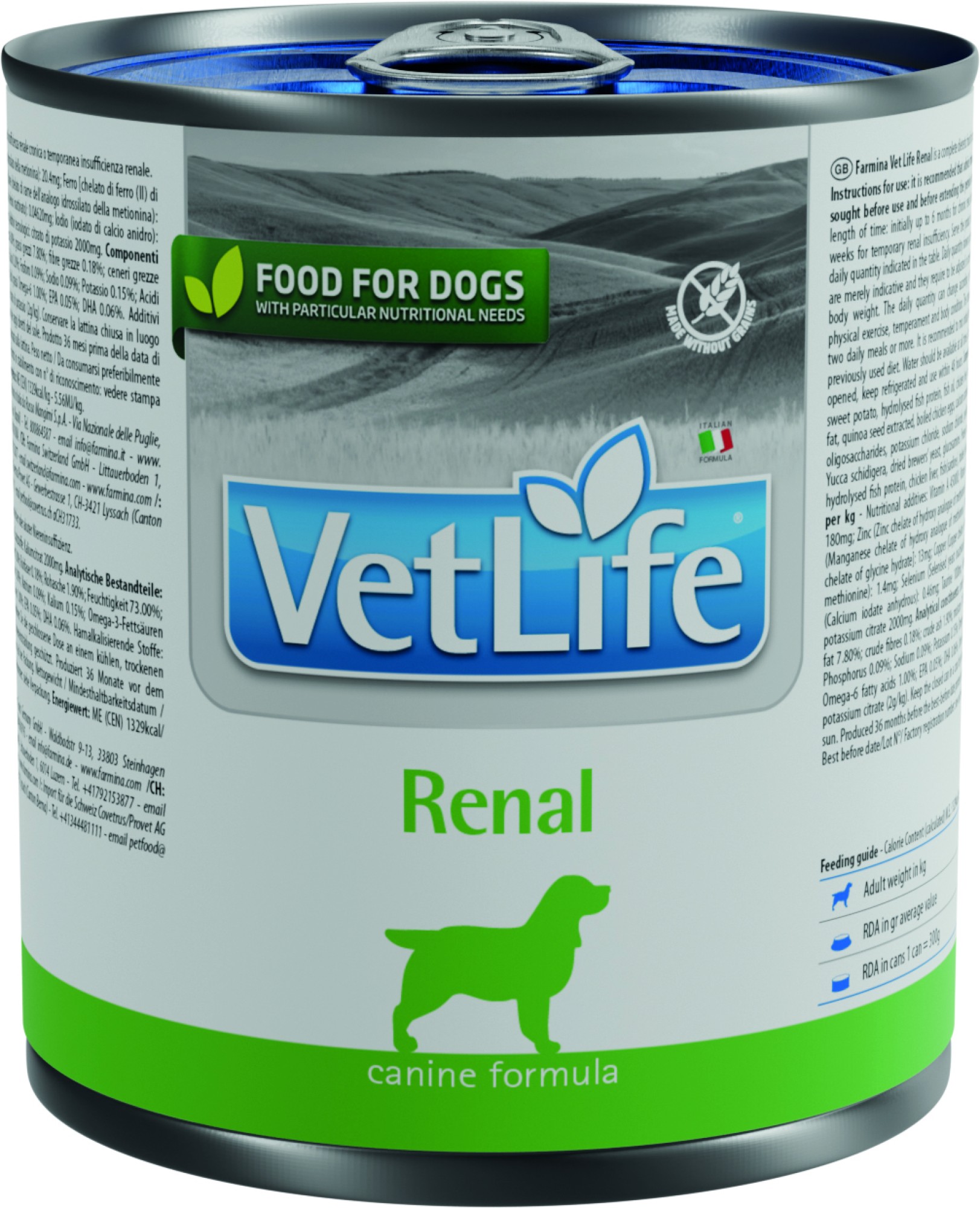Vet Life nourriture humide pour chiens Renal 300 gr. - par 6 pièces