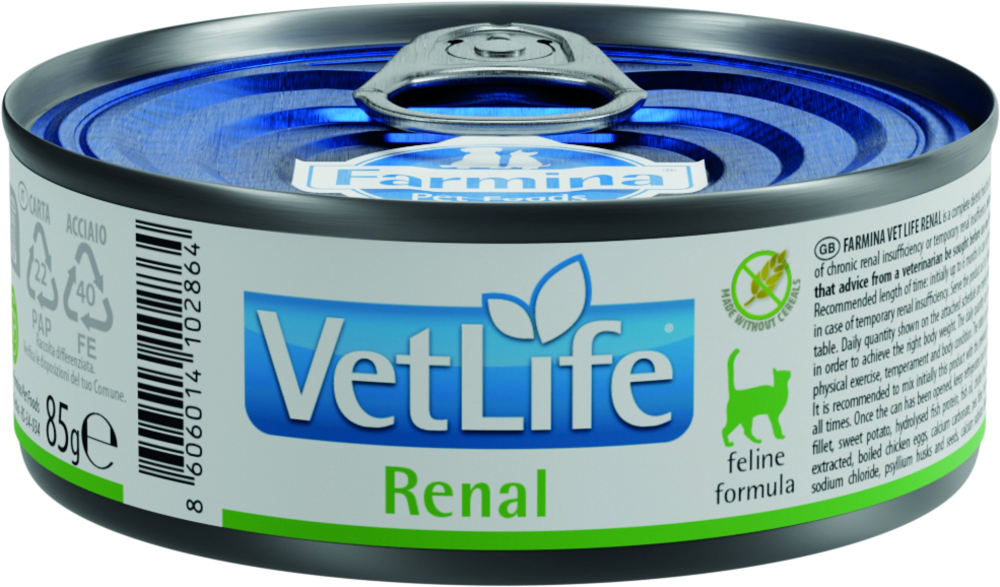 Vet Life nourriture humide pour chats Renal 85 gr. - par 12 pièces