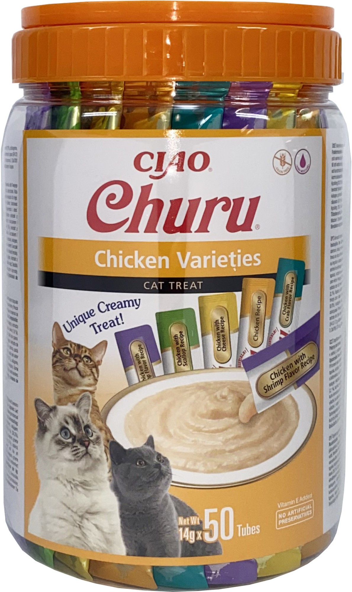 CIAO Churu pour chats Purée multipack de Poulet - 50 pièces
