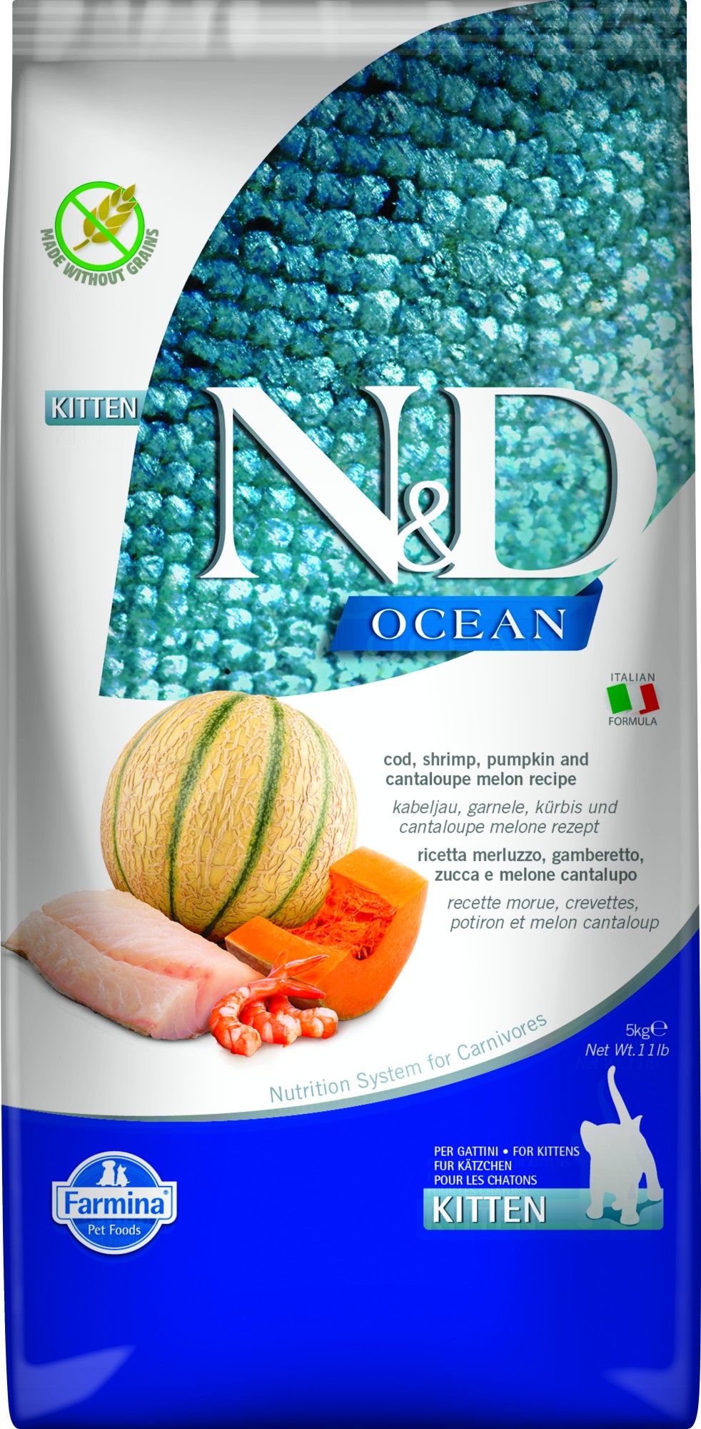 N&D Ocean nourriture pour chatons Morue 5 kg
