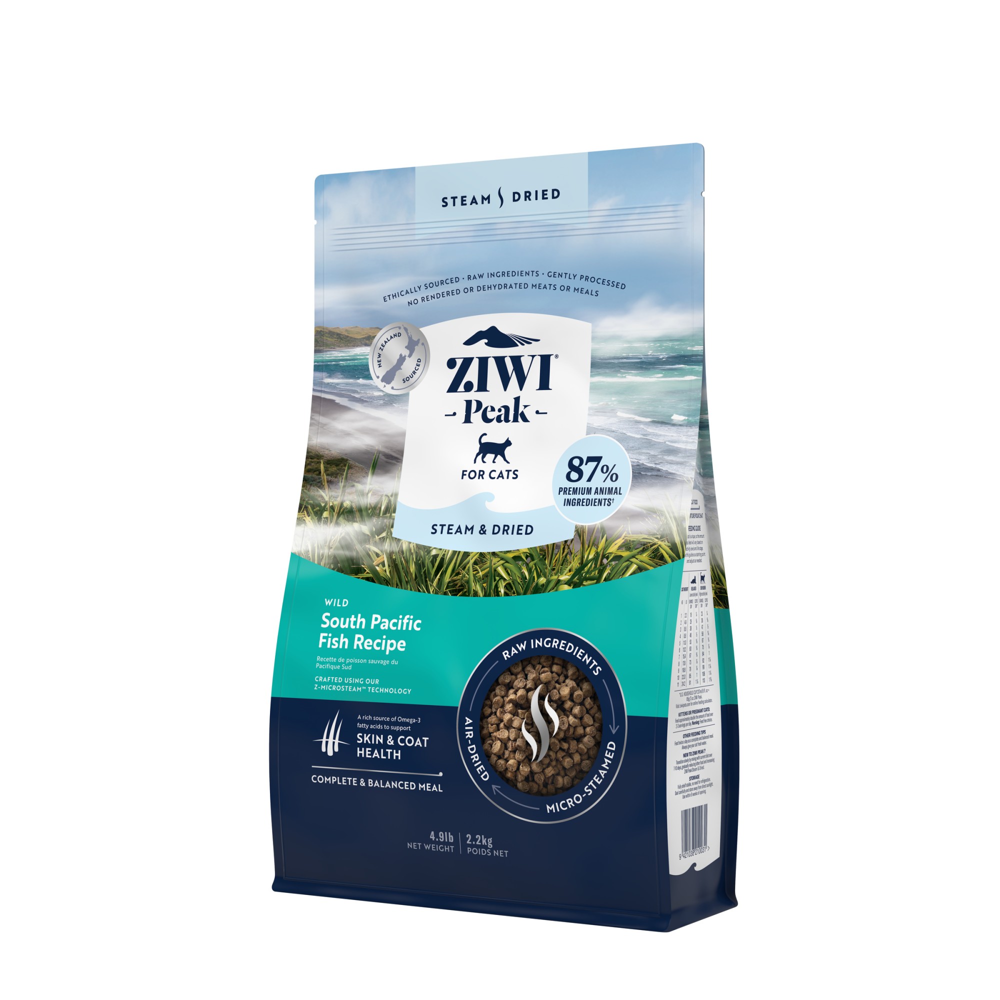 Ziwi Peak Steam & Dried kattenvoeding Vis 2,2 kg