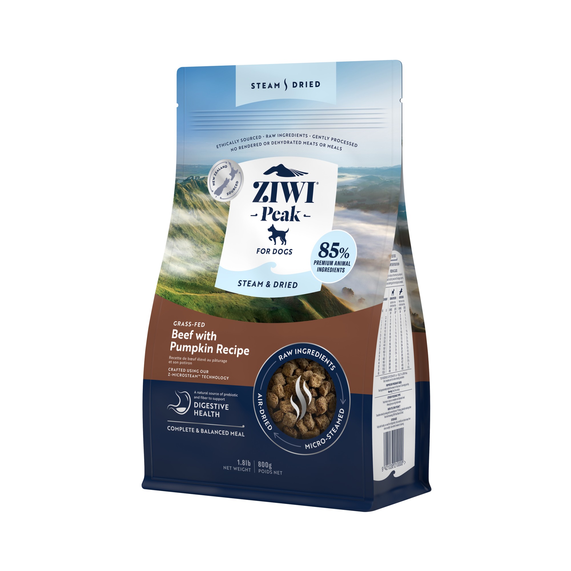 Ziwi Peak Steam & Dried Hundefutter Rind 800 gr.