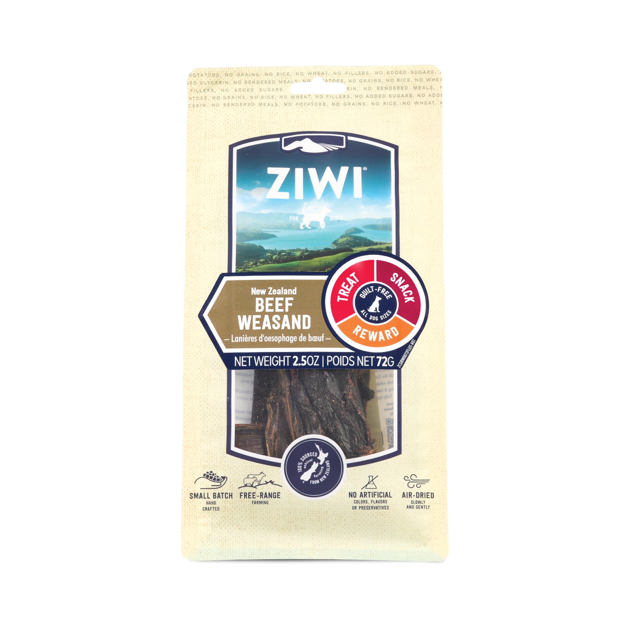 Ziwi Peak Friandises pour chiens Œsophage bovin 72 gr.