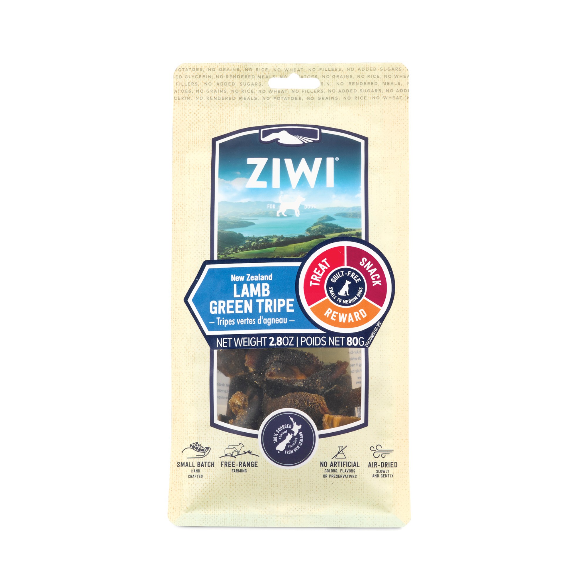 Ziwi Peak Friandises pour chiens Tripes d'agneau 80 gr.