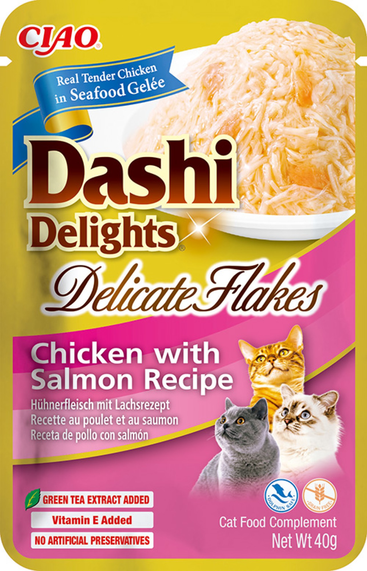 CIAO Dashi Delights Delicate Flakes pour chats Poulet au Saumon