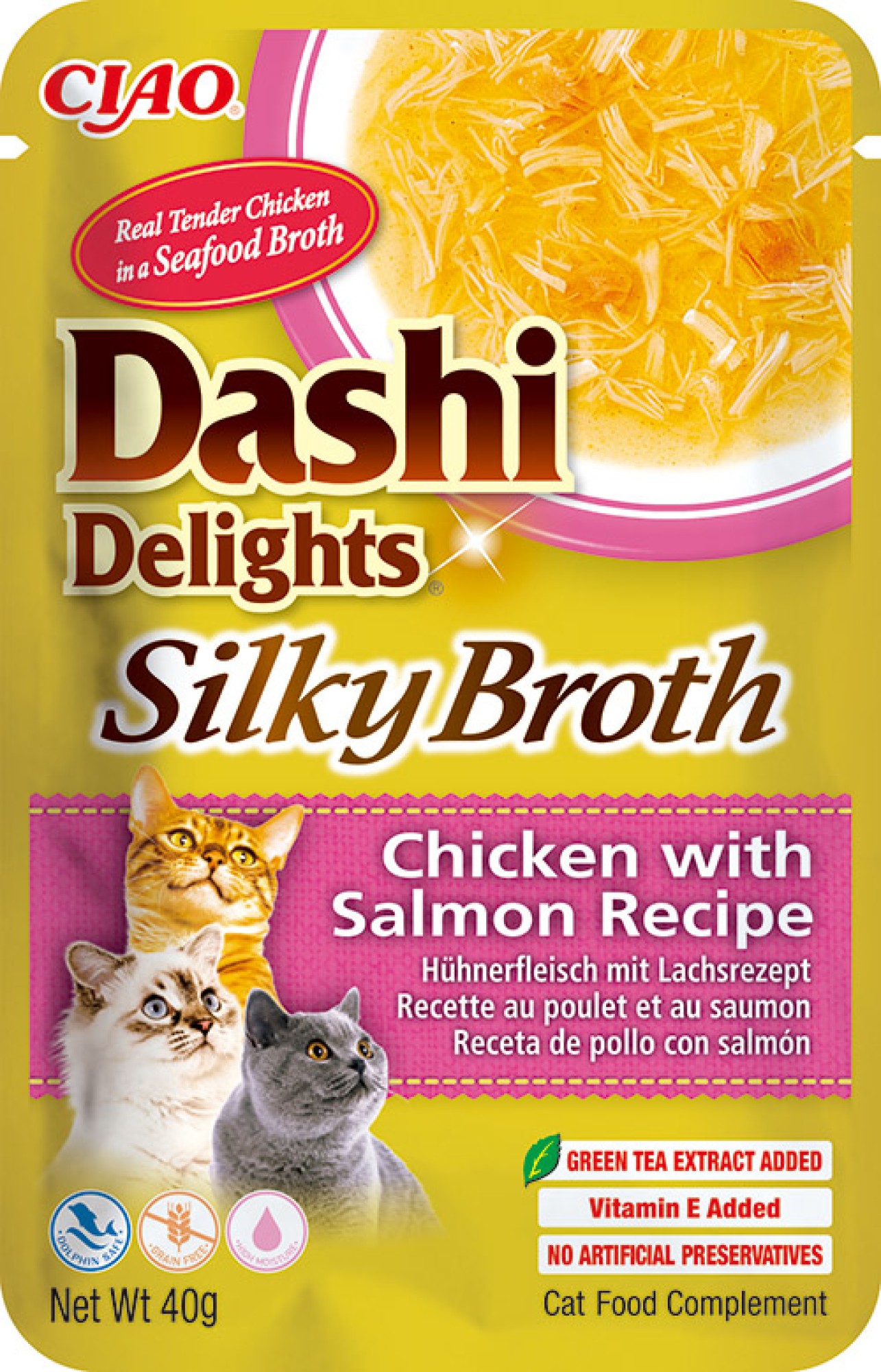 CIAO Dashi Delights Silky Broth pour chats Poulet au Saumon