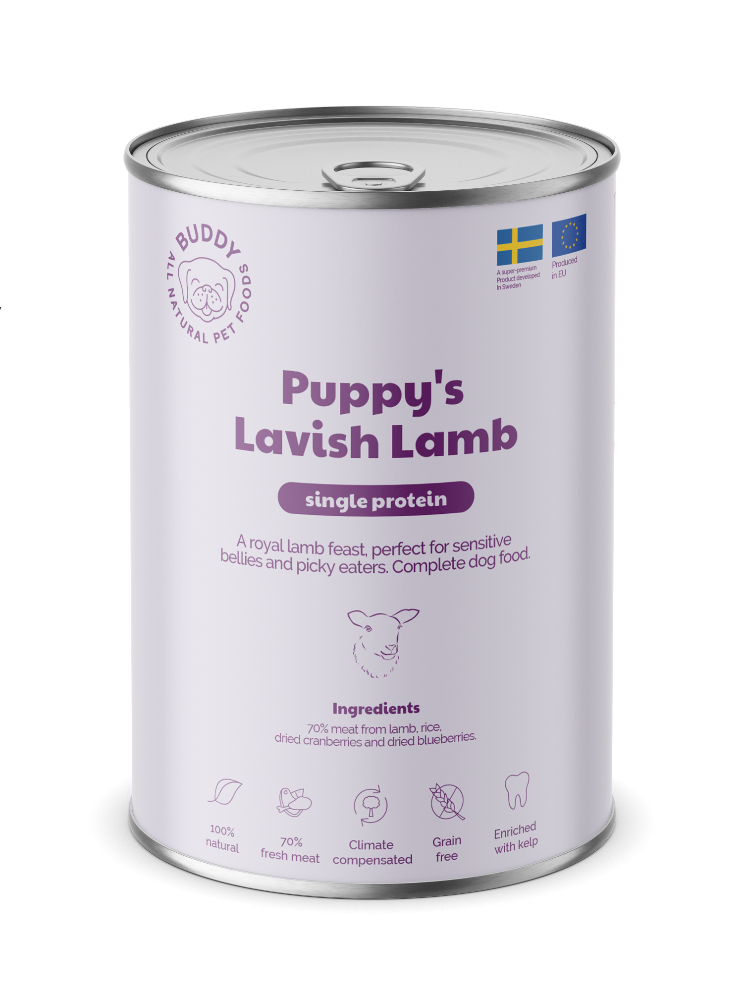 BUDDY natvoeding Puppy Lavish Lamb 400 gr. — afbeelding 1