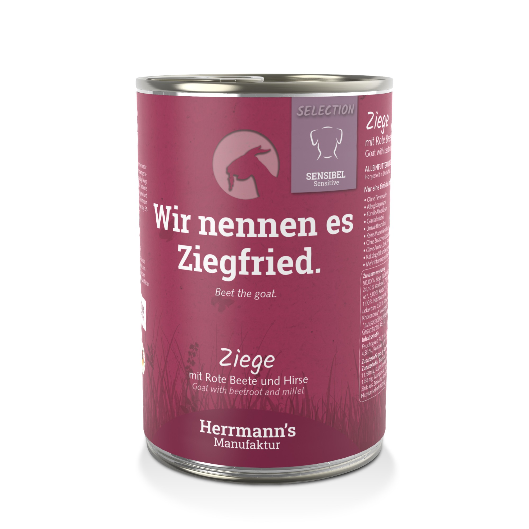 Herrmann's Selection Sensitive pour chiens Chèvre avec betterave 400 gr. - par 6 pièces