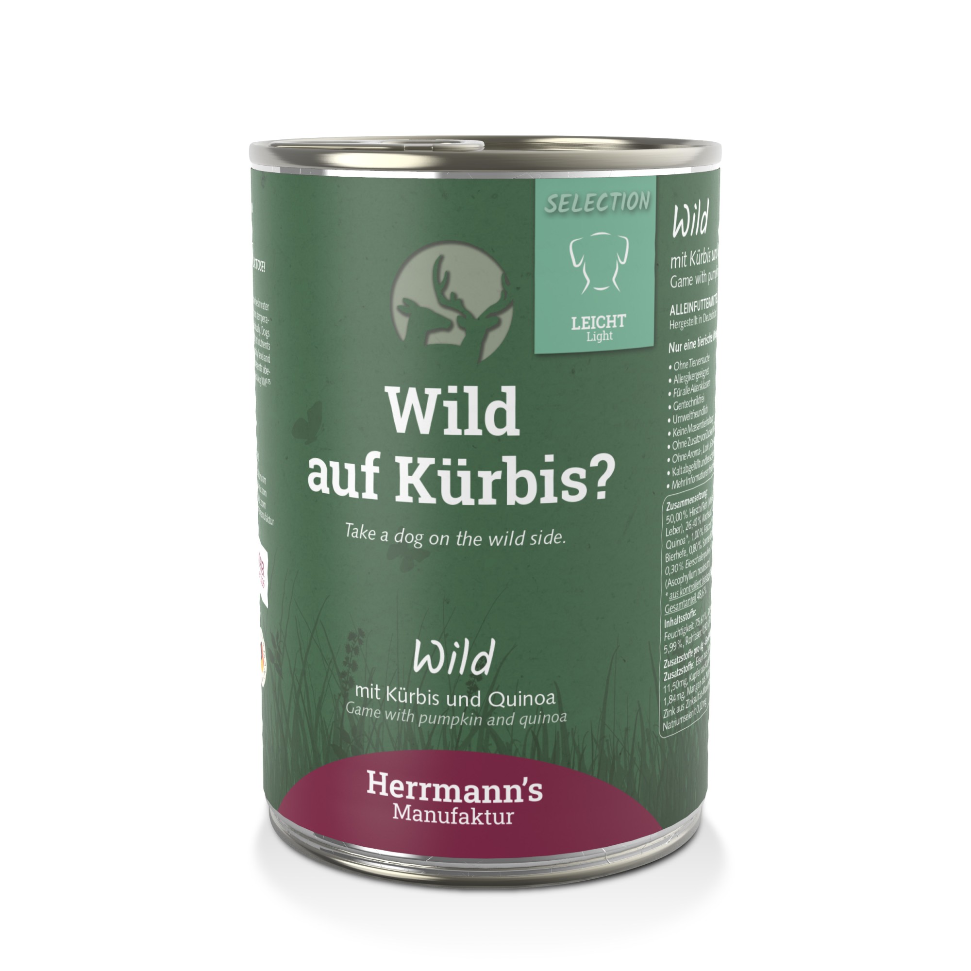 Herrmann's Selection Light pour chiens Gibier avec potiron 400 gr. - par 6 pièces
