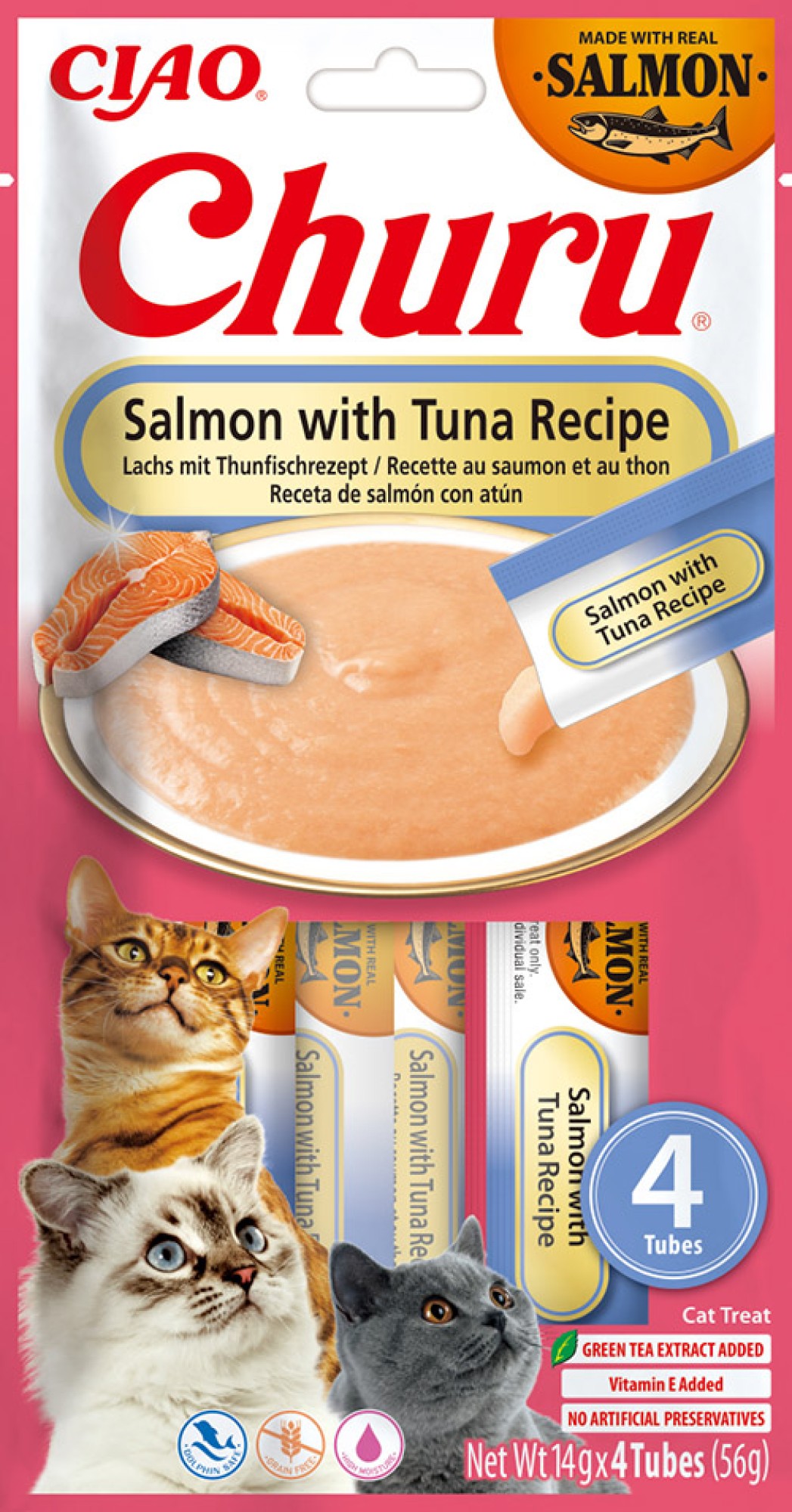 CIAO Churu pour chats Purée Saumon au thon