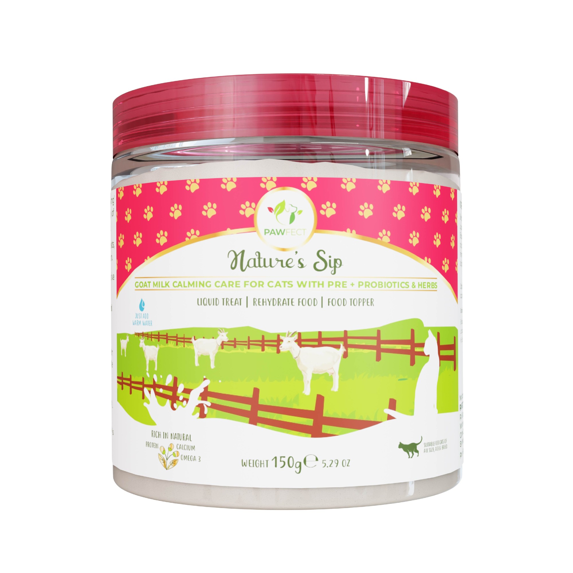 Pawfect Lait de chèvre pour chats Calming Care 150 gr.