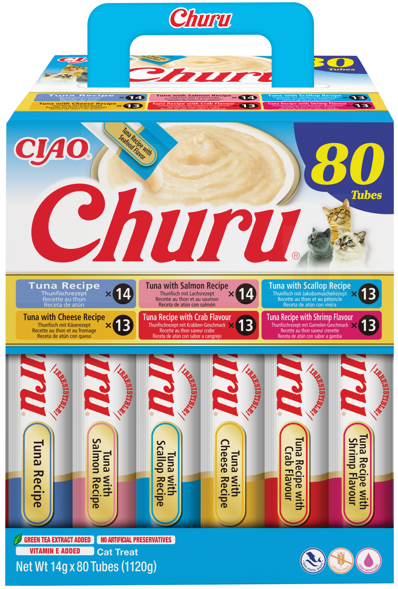 CIAO Churu pour chats Purée Multipack Thon - 80 pièces