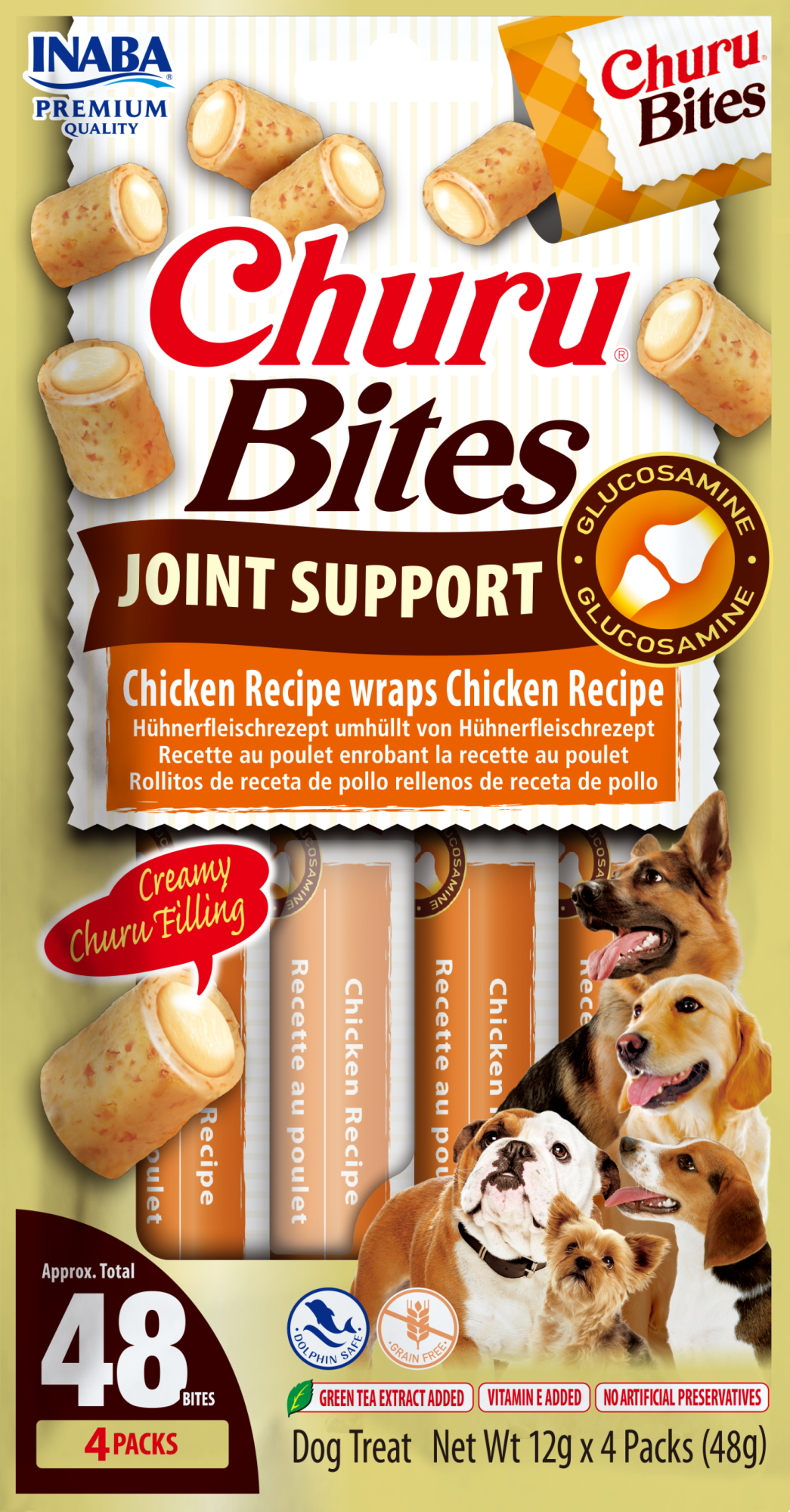INABA Churu Bites Joint Support hondensnack Kip — afbeelding 1