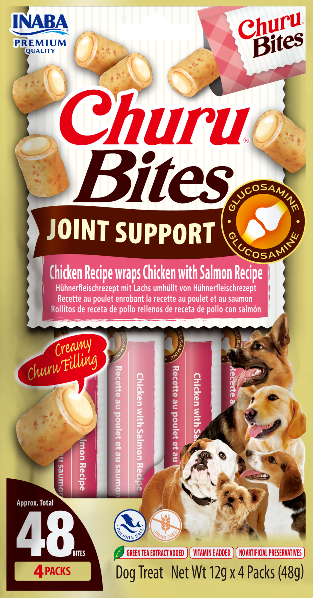 INABA Churu Bites Joint Support hondensnack Kip met zalm — afbeelding 1