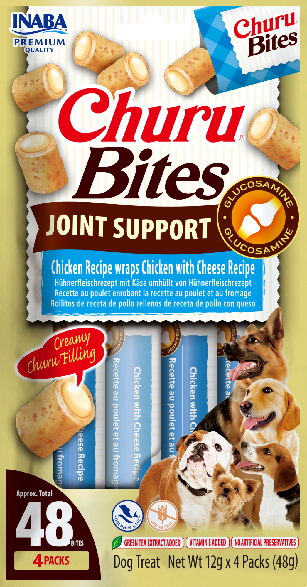 INABA Churu Bites Joint Support hondensnack Kip met kaas — afbeelding 1