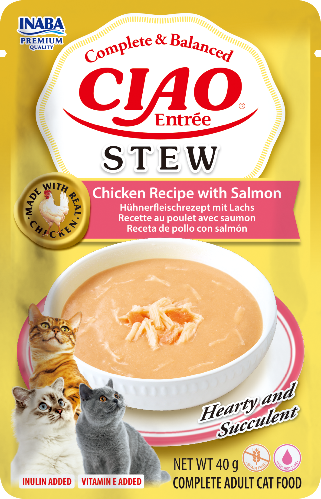 CIAO Entrée Stew kat Kip met zalm