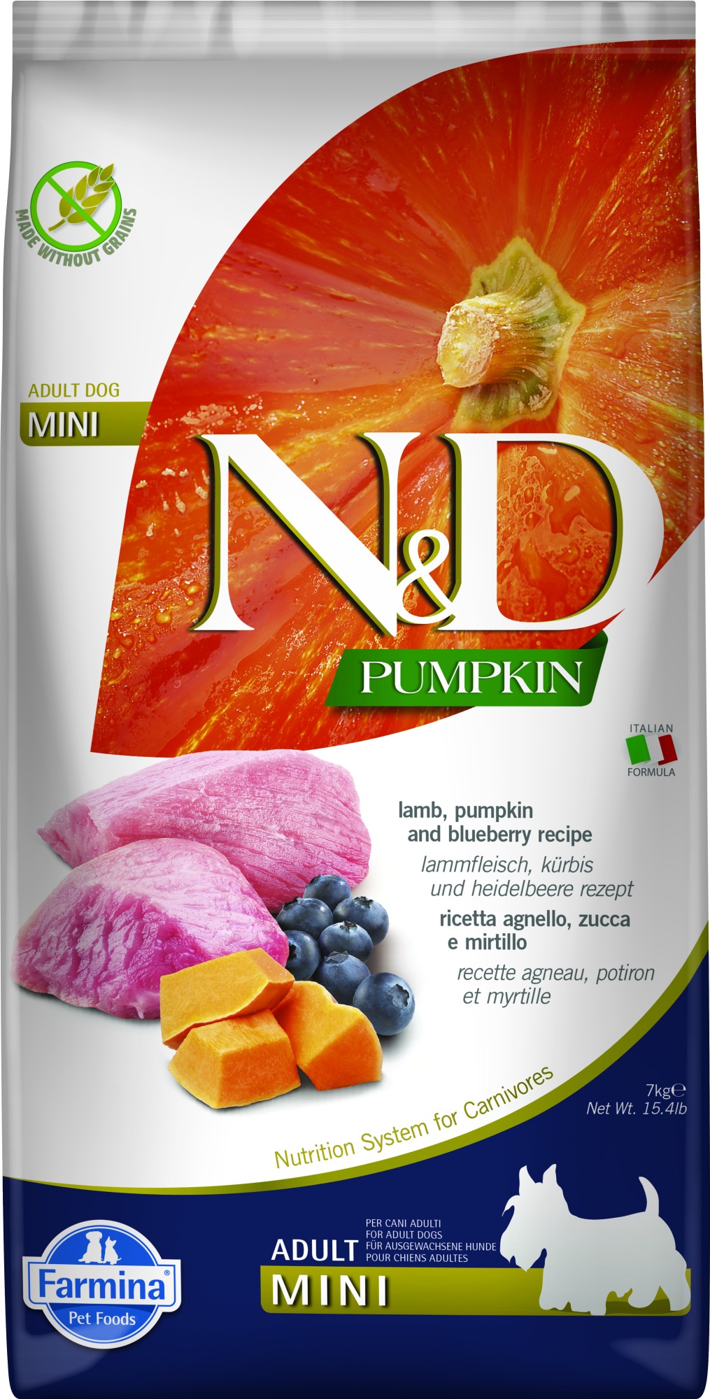 N&D Pumpkin Hundefutter Lamm small breed 7 kg