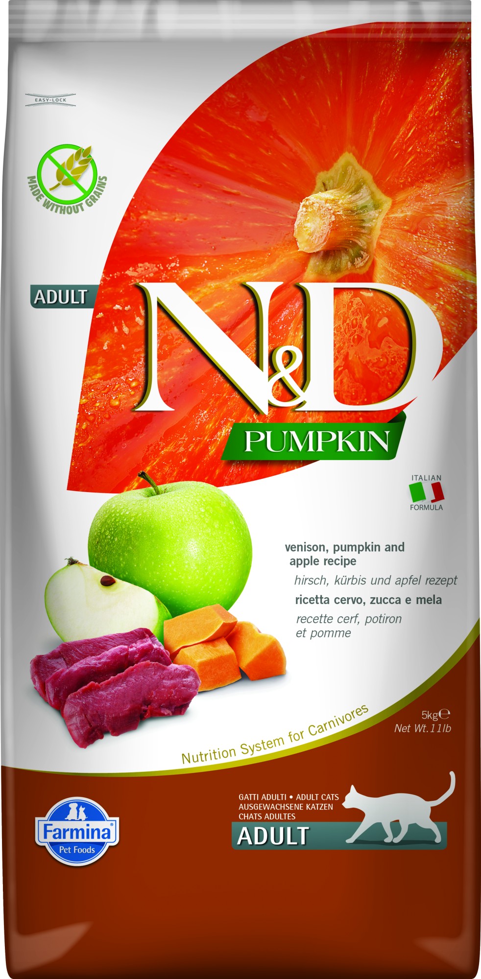 N&D Pumpkin nourriture pour chats Cerf 5 kg