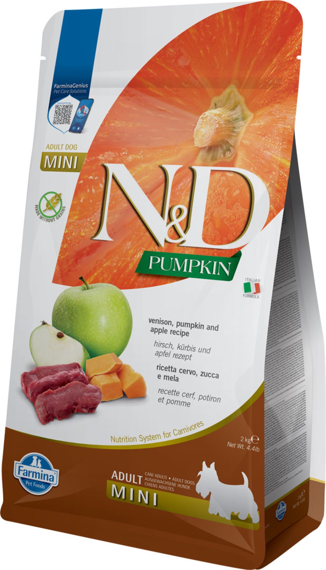 N&D Pumpkin Hundefutter Hirsch small breed 2 kg