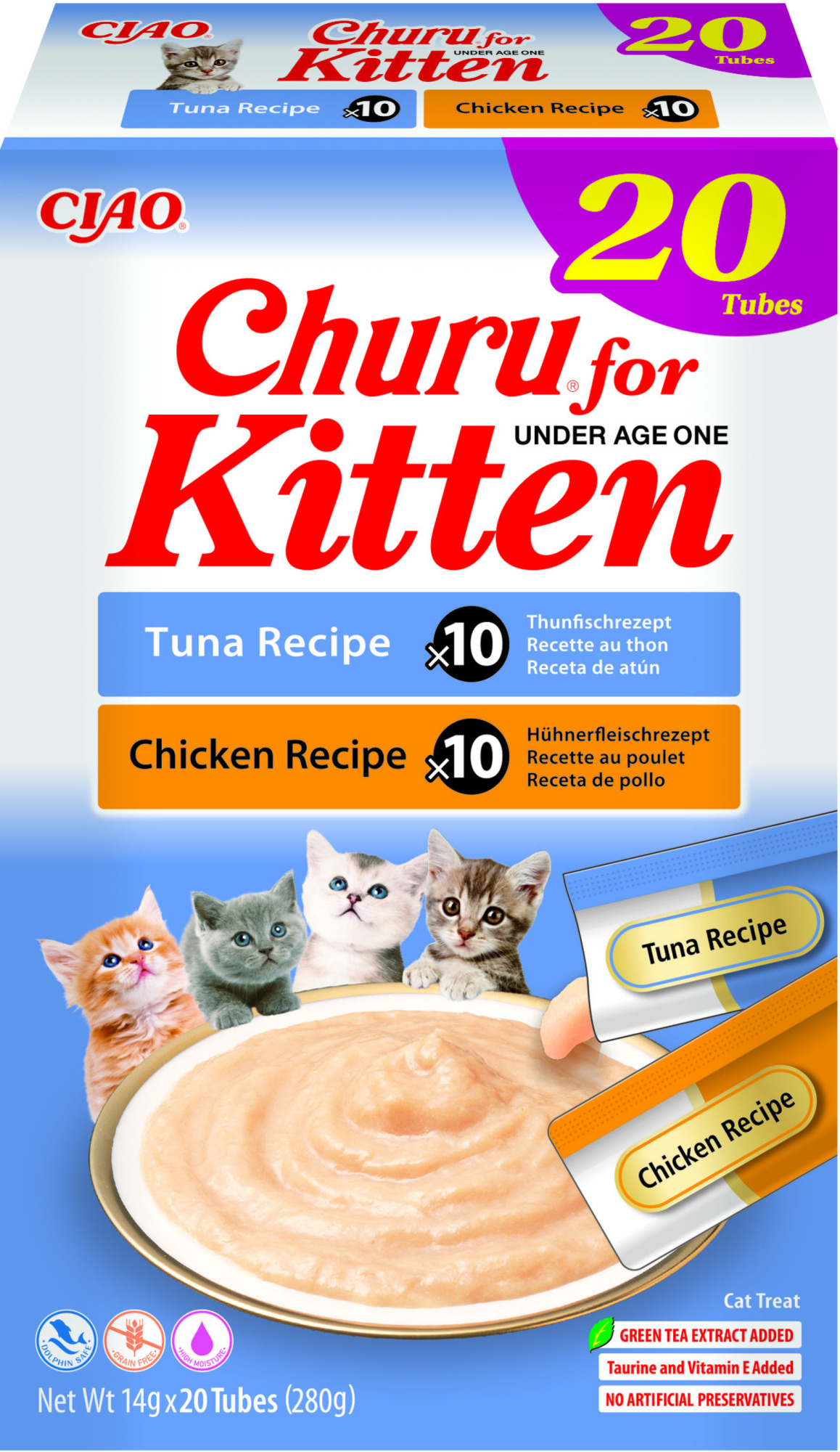 CIAO Churu Puree voor kittens Multipack - 20 stuks