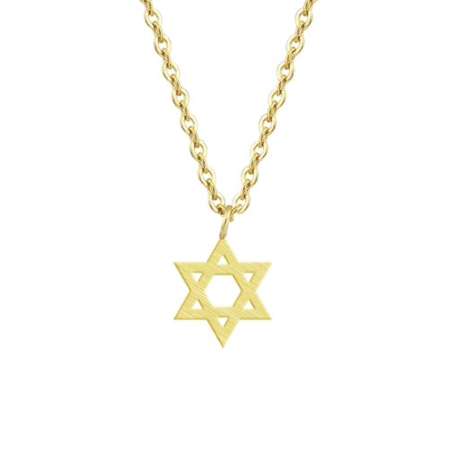 שרשרת מגן דוד - צבע זהב
