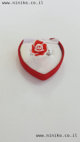 טבעת פרח לילדות בצבע אדום
