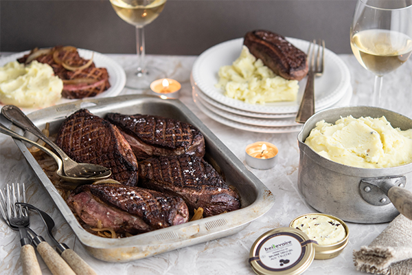 Recette filets de canette rôtis et purée truffée