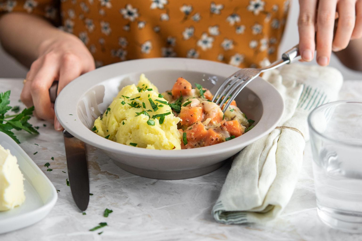 Recette de mijoté aux légumes veggie à la moutarde